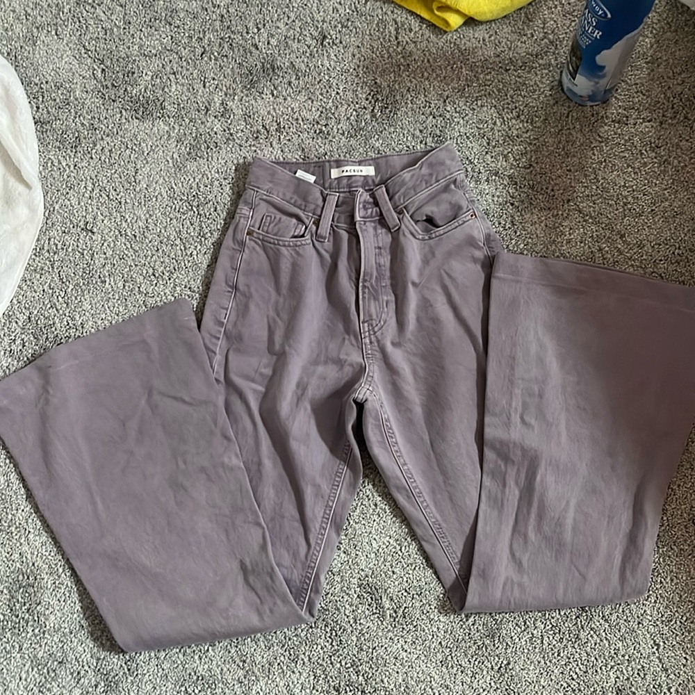 purple flare jeans